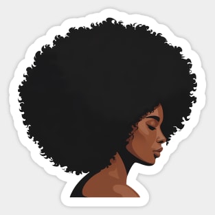 Afro Woman Illustration African Pride Sticker